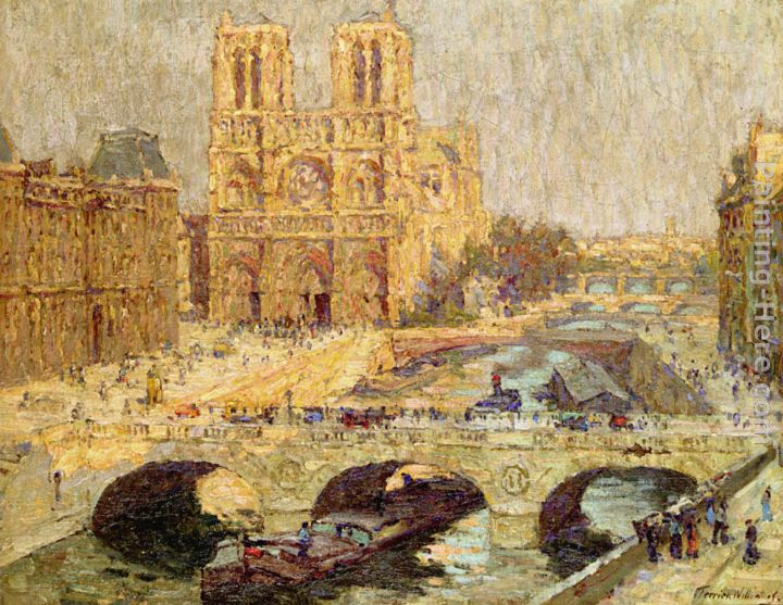 Notre Dame, Paris 1914 painting - Terrick Williams Notre Dame, Paris 1914 art painting